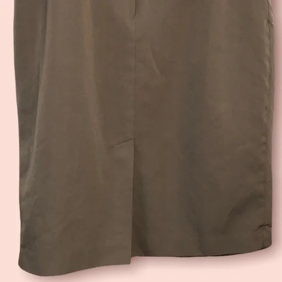 Ellen Tracy vintage tan/brown straight knee length skirt (size 14) - Picture 4 of 9